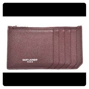 SOLD - SAINT LAURENT 5 FRAGMENTS ZIP CARD HOLDER